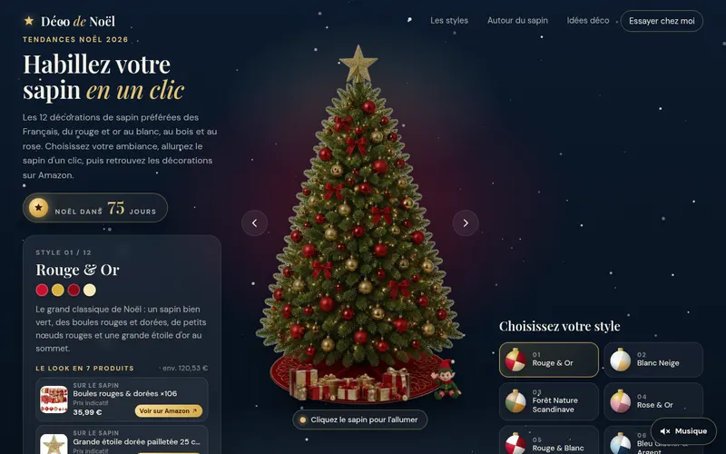 Page d’accueil du site deco-de-noel.fr